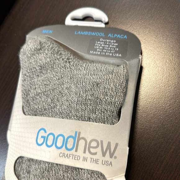 Goodhew men’s Durango lambswool alpaca wool socks in 
Grey - Picture 3 of 9